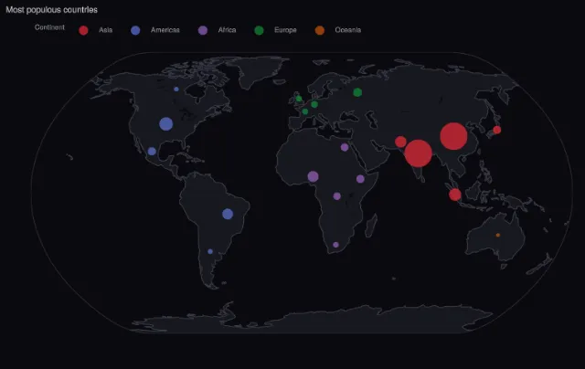 Express: markers on a map