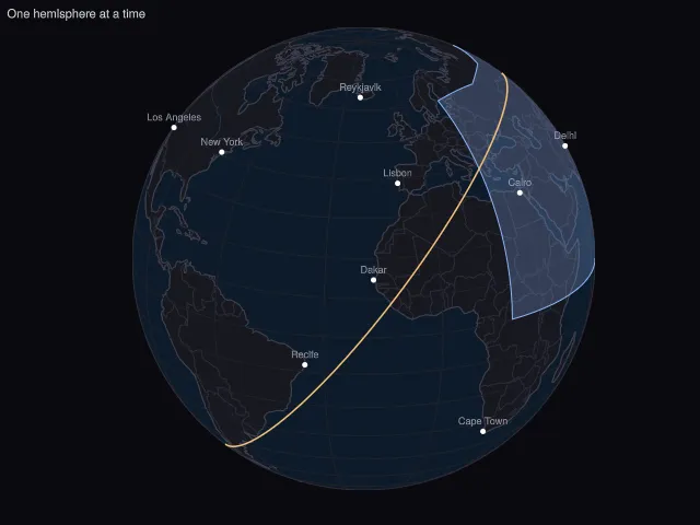 Map: behind the globe