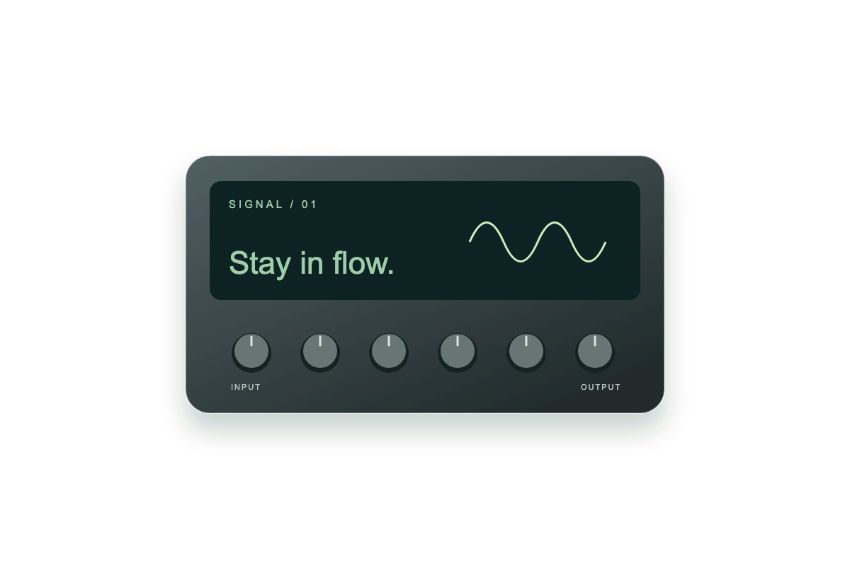 The Signal console isolated on a soft cream background
